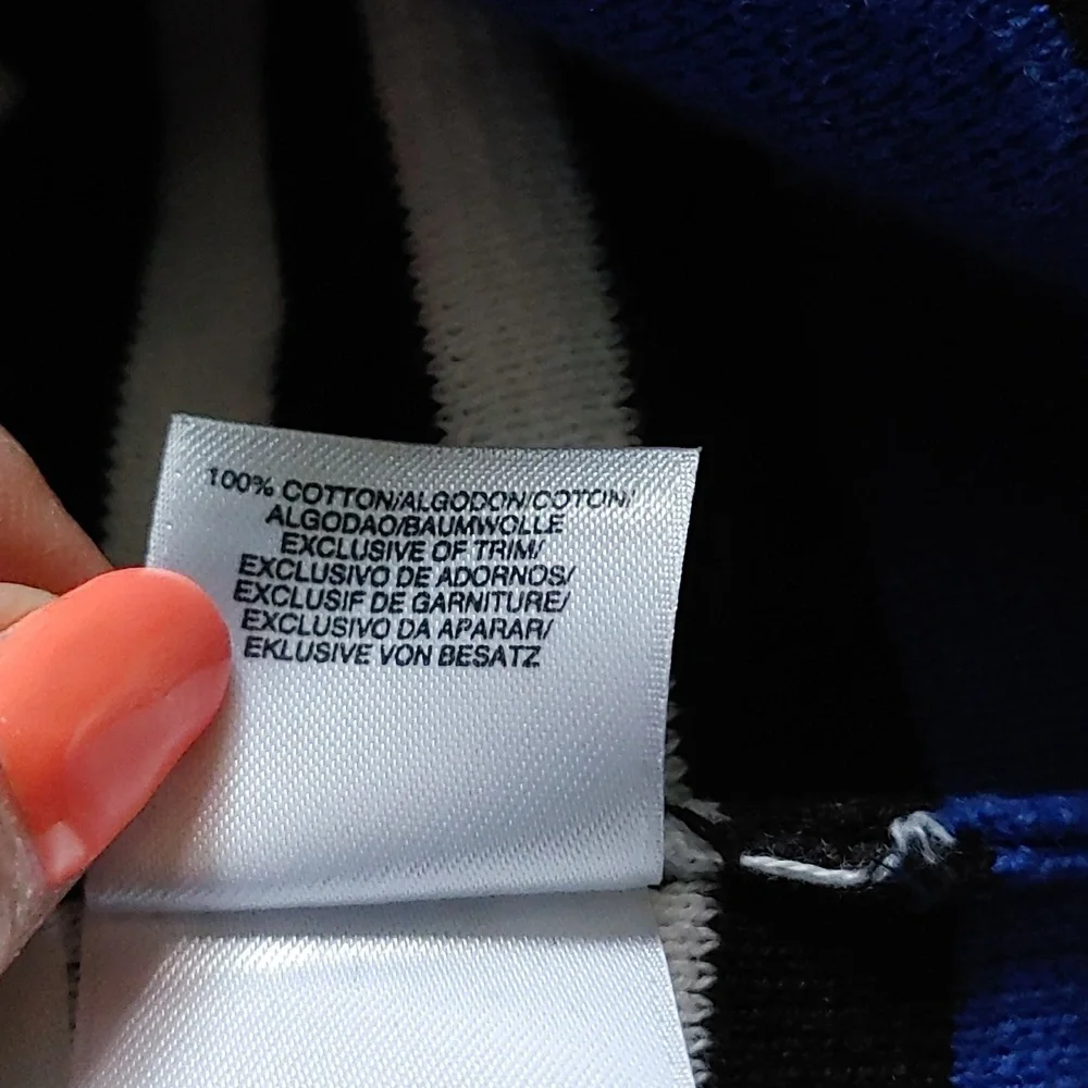 Jones New York double breasted sweater jacket size medium NWT Navy & White - Picture 7 of 7